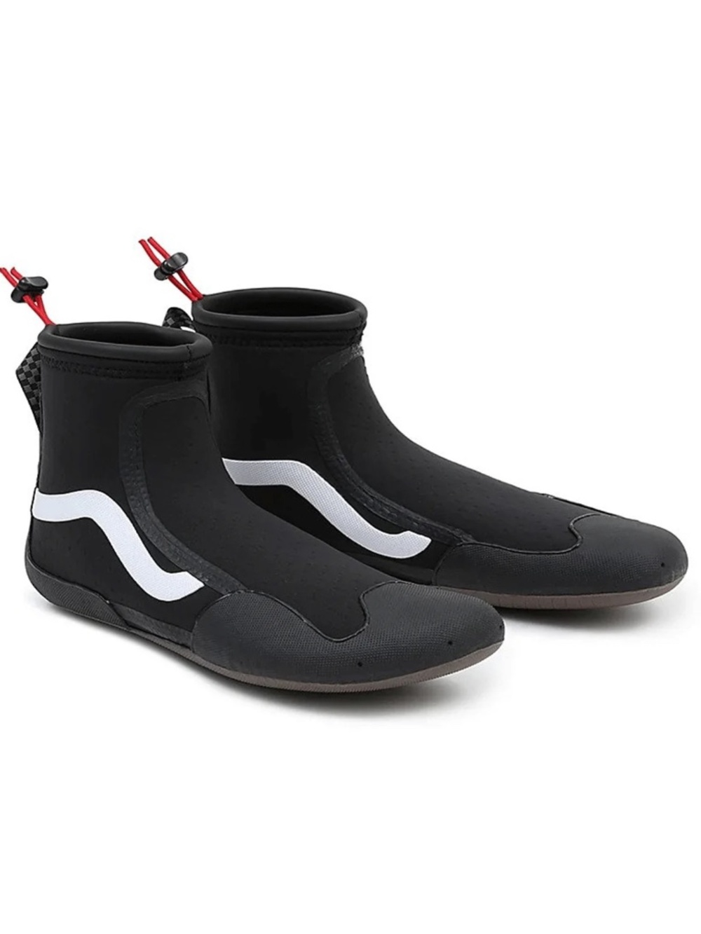 new women's 8.5 or 9.5 vans surf boot mid 2mm cool water surfing black/white
